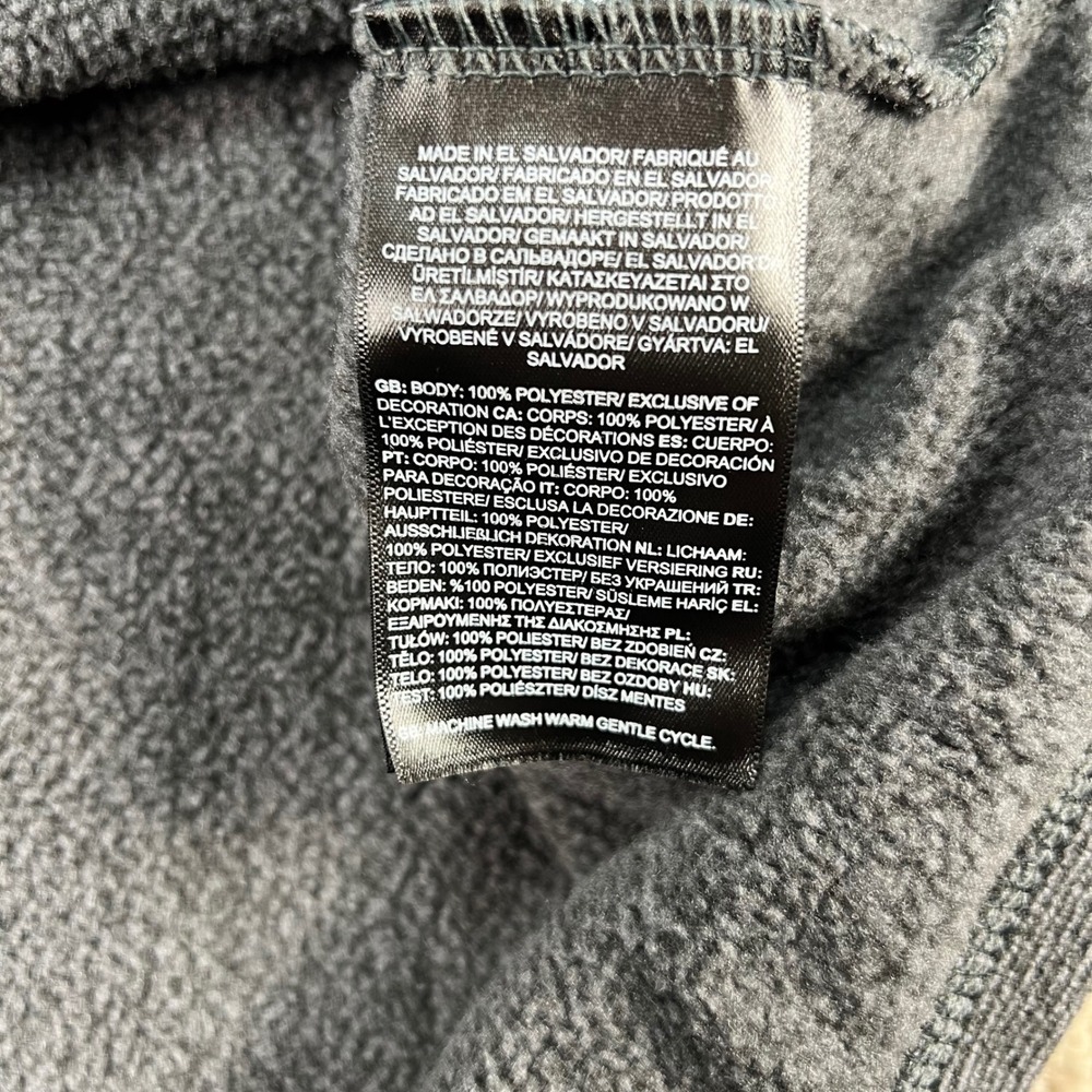 The North Face Mens Textured Cap Rock Quarter Zip Fleece Asphalt Grey Size L - Picture 4 of 7